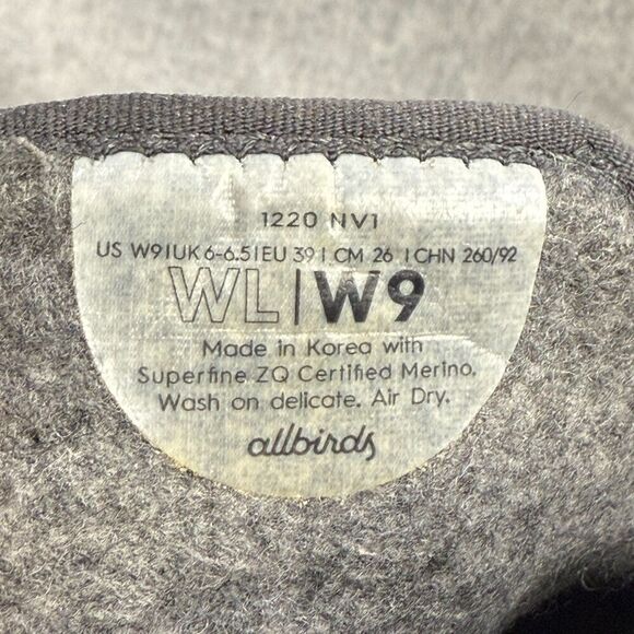 Allbirds Shoes Womens Size 9 Wool Loungers WL Black Slip On Comfort Sneakers - Picture 9 of 10